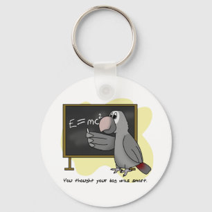 Smart Timneh afrikanska grå färg Keychain Nyckelring
