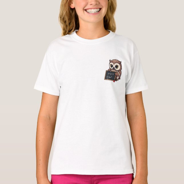 Smart uggla matematik professor barn t shirt (Framsida)