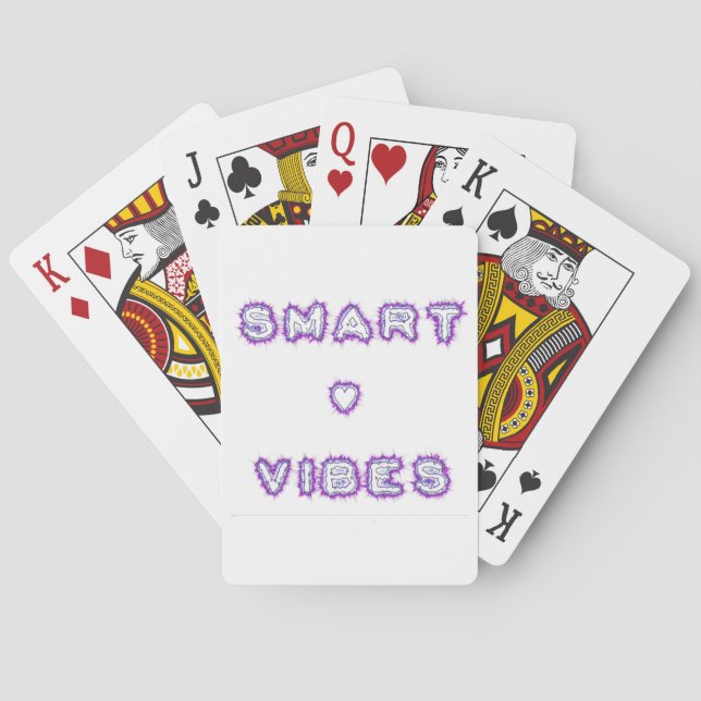 Smart Vibes Citat Text Konst Design Spelkort (Baksidan)