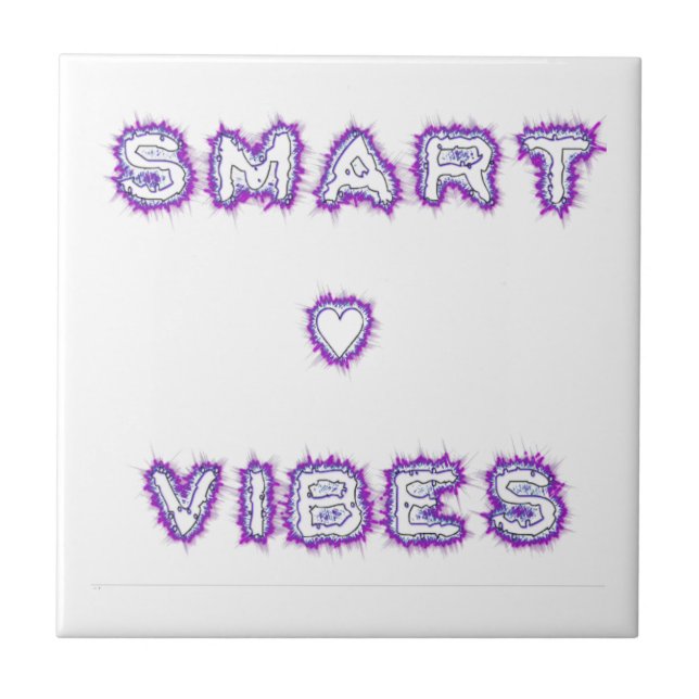 Smart Vibes Text Art-design för citattecken Kakelplatta (Framsidan)