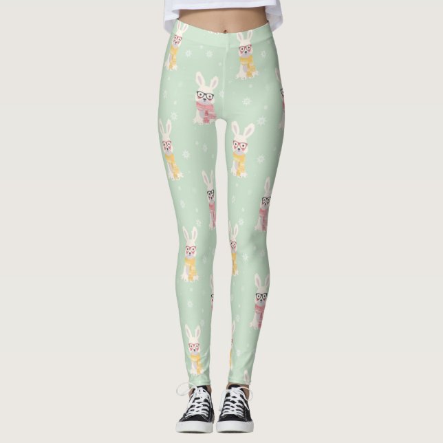 Smart Winter Bunny Leggings (Framsida)