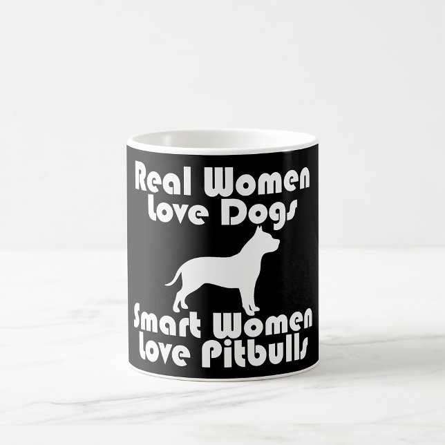 Smart Women Kärlek Pitbulls Kaffemugg (Skapare uppladdad)