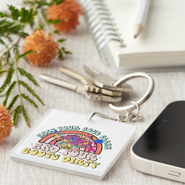 Smart Wordart-nyckelkedja för inspirationskläder (Högra Framsidan)