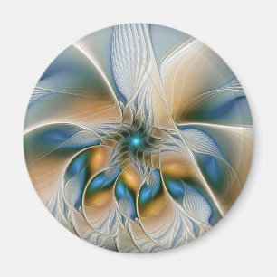 Smärta, Abstrakt Fantasy Fractal Art med blå Magnet