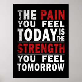 Smärta är styrka Gym Fitness Motivational Poster
