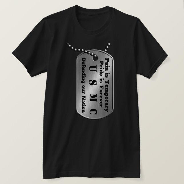 Smärta är temporärt Pride är för över T Shirt (Design framsida)