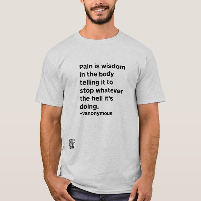 Smärta är vishet t shirt (Framsida)
