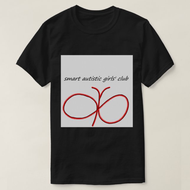 Smarta autistiska flickor_ klubb t shirt (Design framsida)