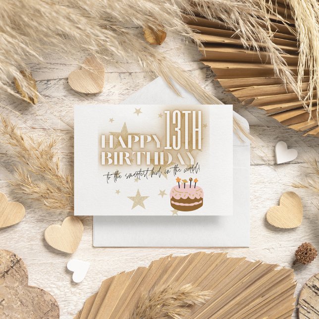 Smarta barn i världens guld-kaka Birthday-kort Helgkort (Skapare uppladdad)