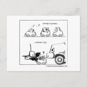 Smarta bilar i USA Vykort