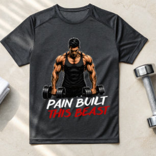 Smärta Byggde Denna Bästsport T-Shirt – Vild Träni