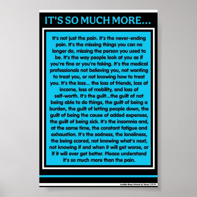 SMÄRTA... DET ÄR MYCKET MER... POSTER (Framsidan)