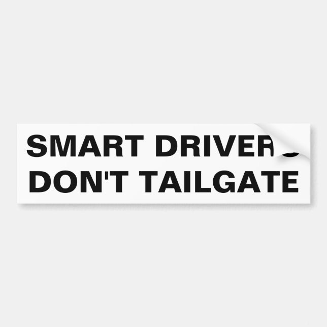 Smarta drivrutiner tailgate. (folio fet) bildekal (Framsidan)