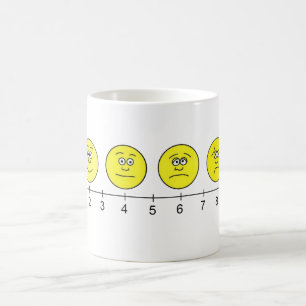 Smärta fjäll kartlägger kaffemugg