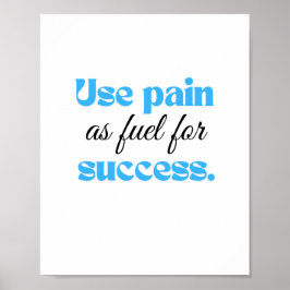 Smärta i användan som drivkraft för framgång. poster