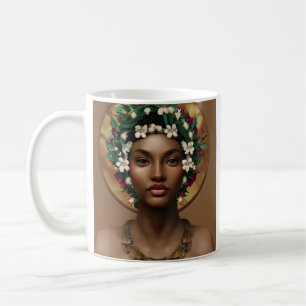Smärta i kraft Afrikansk-amerikansk drottning Kaffemugg