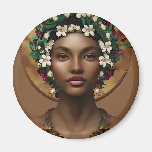 Smärta i kraft | Afrikansk-amerikansk drottning Magnet (Framsidan)