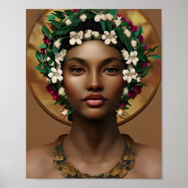 Smärta i kraft | Afrikansk-amerikansk drottning Poster