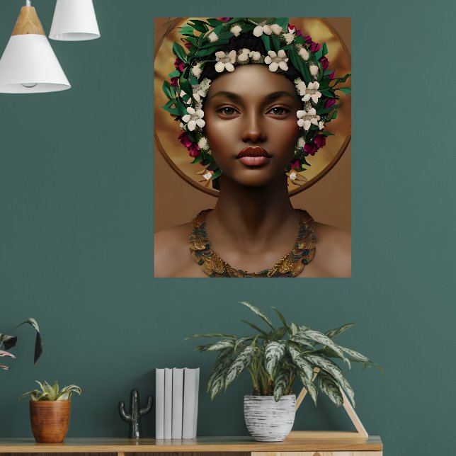 Smärta i kraft | Afrikansk-amerikansk drottning Poster (Vardagsrum 1)