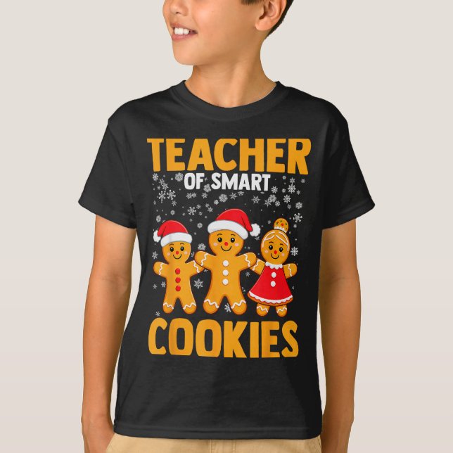 Smarta kakor Pepparkaka jul lärare Klipp T Shirt (Framsida)