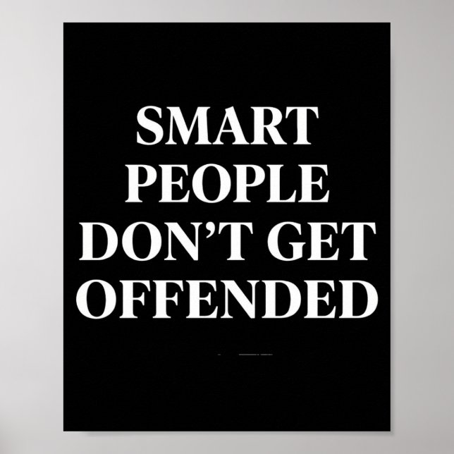 Smarta människor blir inte förolämpade poster (Framsidan)