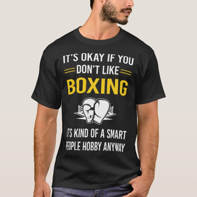 Smarta människor boxas t shirt (Framsida)