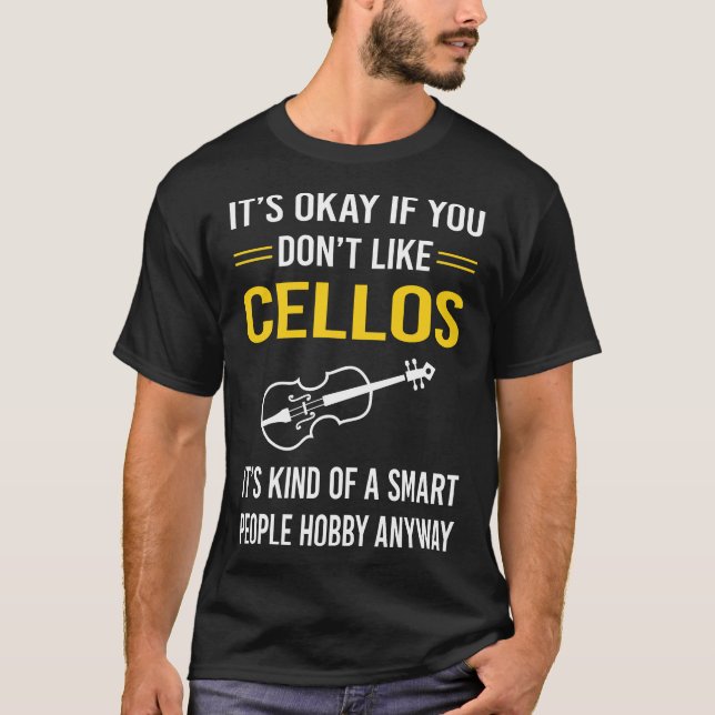 Smarta människor cello cellist t shirt (Framsida)