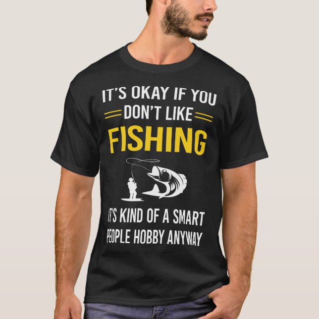 Smarta människor fiskar t shirt (Framsida)