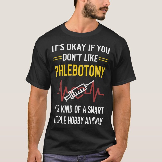 Smarta människor flebotomi flebotomist t shirt (Framsida)