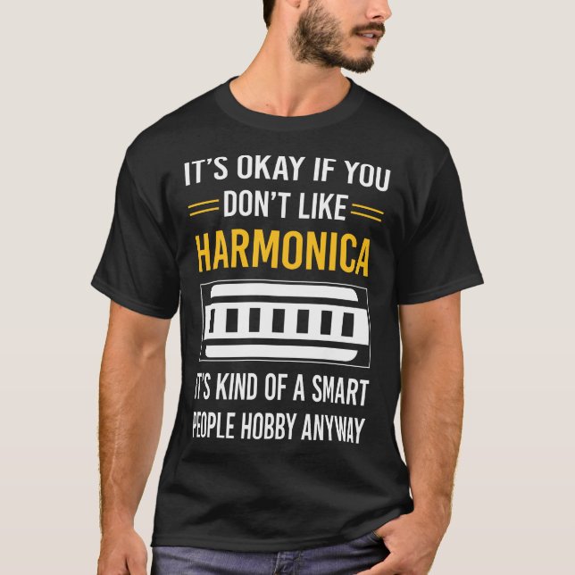 Smarta människor munspel t shirt (Framsida)