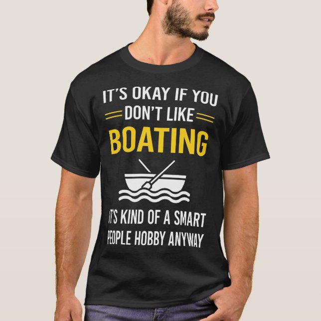Smarta människor som kör båt t shirt (Framsida)