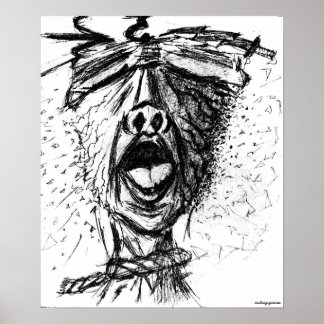 Smärta och befruktning - Pennskiss Poster