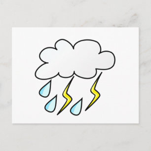 Smärta och blixt i Thunderstorm Vykort