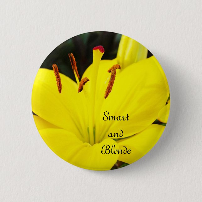 Smarta och Blonda knappar Gula Lilje Blommor (Framsida)