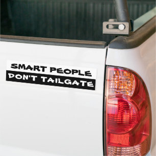Smarta personer Tailgate Black and White Bildekal