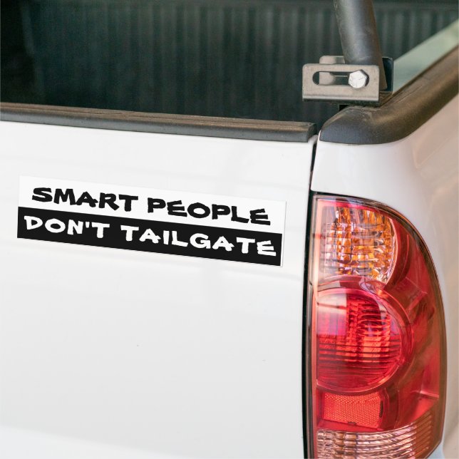 Smarta personer Tailgate Black and White Bildekal (På lastbil)