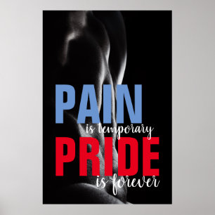 Smärta Pride för boskapsuppbyggnad Motivering Poster