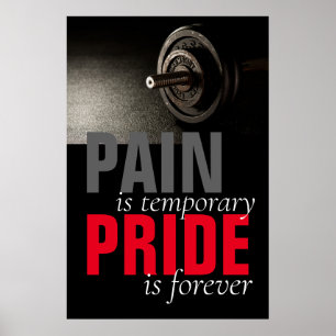 Smärta Pride för boskapsuppbyggnad Motivering Poster