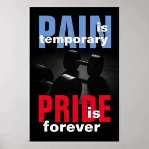 Smärta Pride för boskapsuppbyggnad Motivering Poster