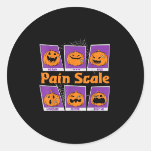 Smärta Retro Halloween- sjuksköterska och smärta Runt Klistermärke