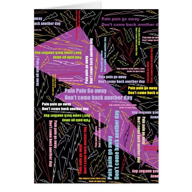 Smärta smärtar går bort hälsningskort (Framsidan)