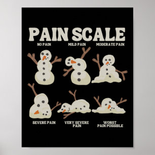 Smärta Snögubbe Nurse jul Julafton Snö Pajam Poster