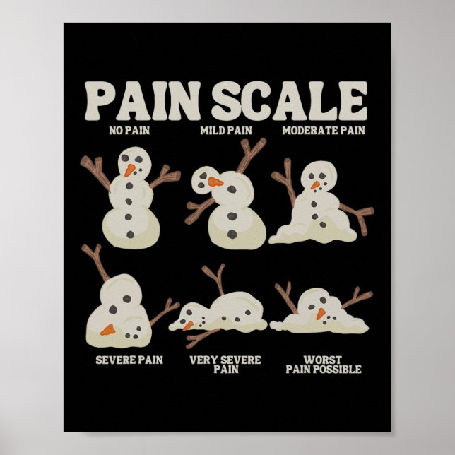 Smärta  Snögubbe Nurse jul Julafton Snö Pajam Poster (Framsidan)