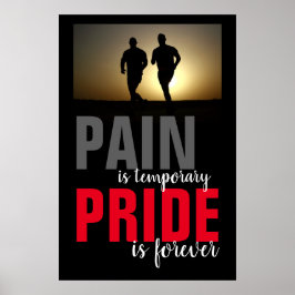Smärta temporärt Pride för motiverade Springer Poster