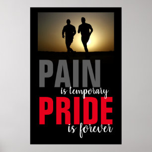 Smärta temporärt Pride för motiverade Springer Poster