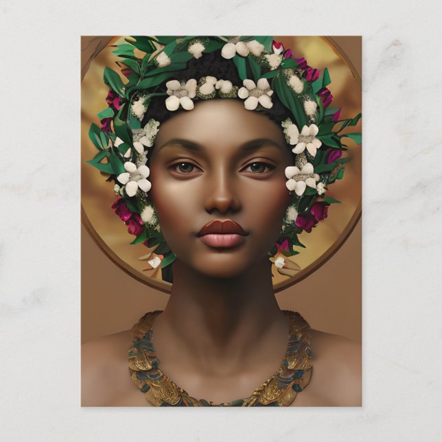 Smärta till makt | Afroamerikansk drottning Vykort (Framsida)