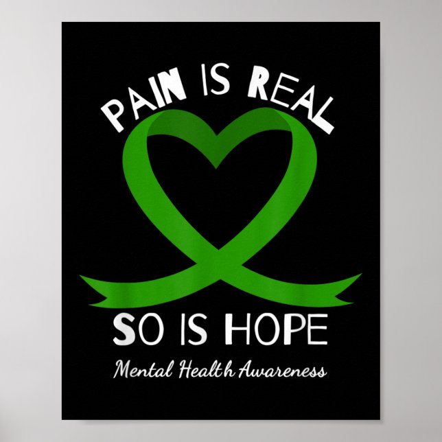 Smärtan är sann, och det är hoppet om psykisk häls poster (Framsidan)