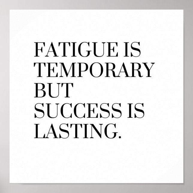 Smärtan är tillfällig, men framgången är permanent poster (Framsidan)