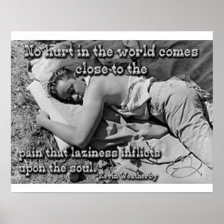 Smärtan av laziness poster