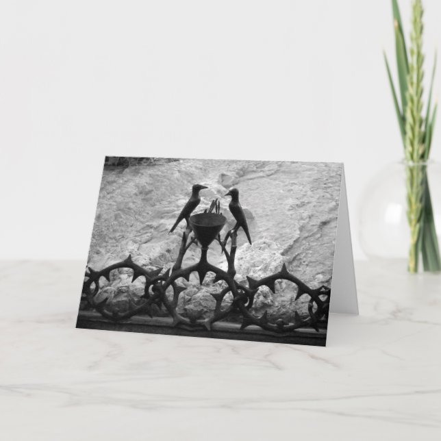 Smärtans klippa, Jerusalem, Israel - Svart-vit kor Kort (Framsida)